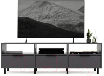 Тумба Crafto Агата 03 150x38x47 (графит) - фото