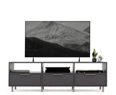 Тумба Crafto Агата 04 150x38x47 (графит/латте) - фото