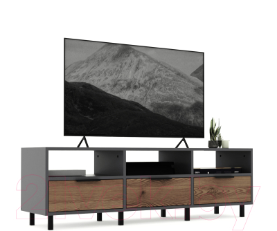 Тумба Crafto Агата 06 150x38x47 (графит вишня)