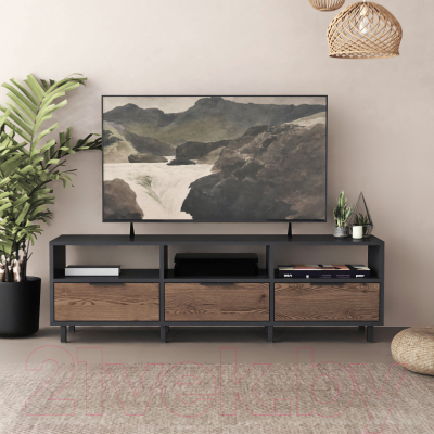 Тумба Crafto Агата 06 150x38x47 (графит вишня)