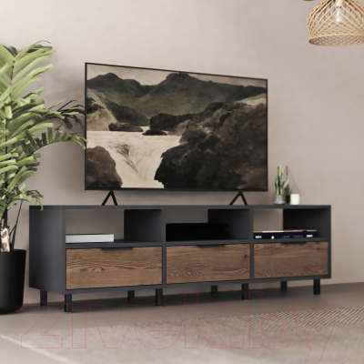 Тумба Crafto Агата 06 150x38x47 (графит вишня)