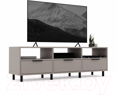 Тумба Crafto Агата 07 150x38x47 (латте/черный)