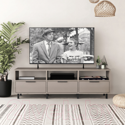 Тумба Crafto Агата 07 150x38x47 (латте/черный)