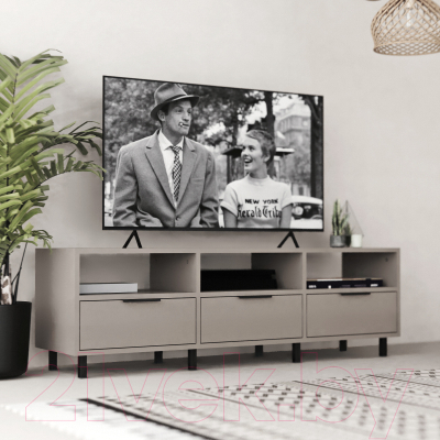 Тумба Crafto Агата 07 150x38x47 (латте/черный)