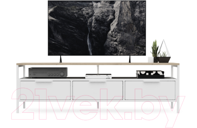 Тумба Crafto Фрида 03 154x40x47 (каштан/белый)