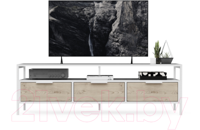 Тумба Crafto Фрида 04 154x40x47 (белый/каштан)