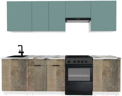 Готовая кухня ВерсоМебель Эко-2 2.6 - фото