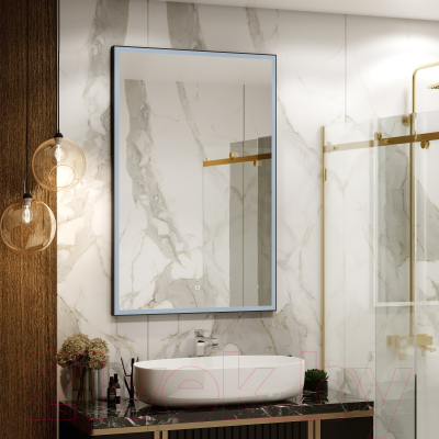 Зеркало Континент Frame Black Led 70x120