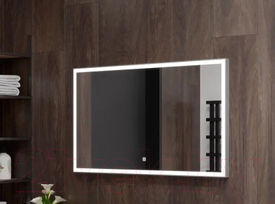 Зеркало Континент Frame Silver Led 120x70