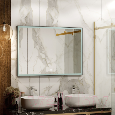 Зеркало Континент Frame Black Led 120x70