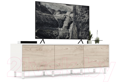 Тумба Crafto Анри 03 150x38x47 (белый/каштан)