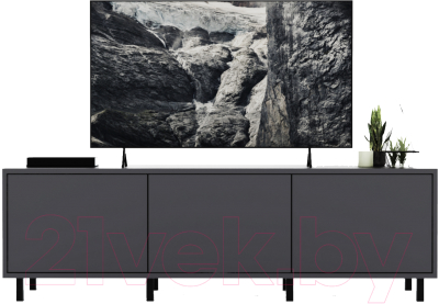 Тумба Crafto Анри 06 150x38x47 (графит) - фото