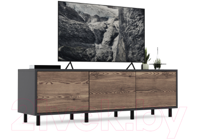 Тумба Crafto Анри 08 150x38x47 (графит/вишня)