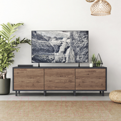 Тумба Crafto Анри 08 150x38x47 (графит/вишня)