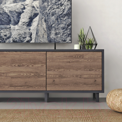 Тумба Crafto Анри 08 150x38x47 (графит/вишня)