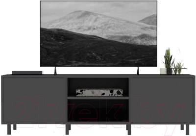 Тумба Crafto Анри Лайт 04 150x38x47 (графит) - фото