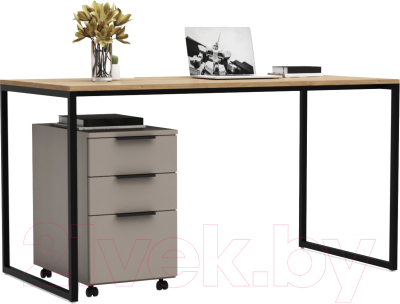 Письменный стол Crafto Фауст Лофт 04 138x70x75 (латте/дуб) - фото