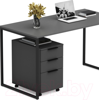 Письменный стол Crafto Фауст Лофт 07 138x70x75 (графит)