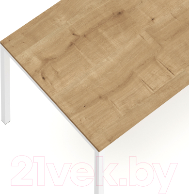 Письменный стол Crafto Рон Лофт 02 138x70x75 (белый/дуб)