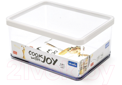 Емкость для хранения Rotho Loft Premium / 1161090000 (прозрачный/белый)