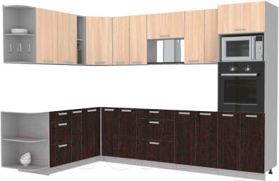 Готовая кухня Интерлиния Мила Лайт 1.88x3.0 левая без столешницы - фото