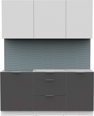 Готовая кухня Интермебель Микс Топ-3 1.7м без столешницы - фото