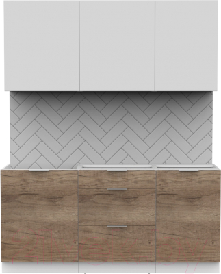 Готовая кухня Интермебель Микс Топ-3 1.7м без столешницы - фото