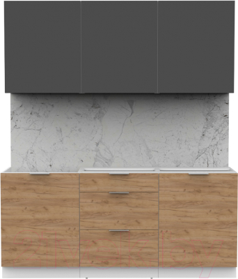 Готовая кухня Интермебель Микс Топ-4 1.8м без столешницы - фото