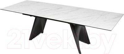 Обеденный стол M-City Ivar 180 Marbles KL-99 / ROCAVA9649GNKL99 (белый мрамор/керамика)