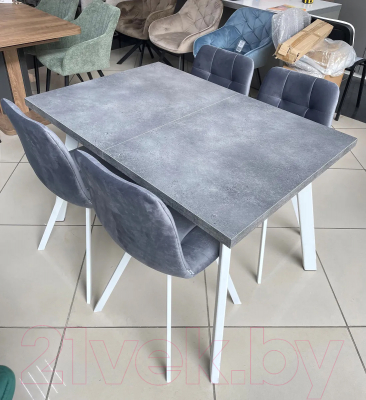 Обеденный стол M-City Brick M 140 / DEDBRICKMBETPORWHT140 (бетон портленд/белый)