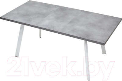 Обеденный стол M-City Brick M 140 / DEDBRICKMBETPORWHT140 (бетон портленд/белый)