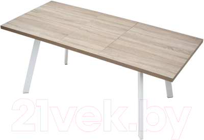 Обеденный стол M-City Brick M 140 / DEDBRICKMOAKTRUFWHT140 (дуб трюфель/белый)
