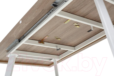 Обеденный стол M-City Brick M 140 / DEDBRICKMOAKTRUFWHT140 (дуб трюфель/белый)