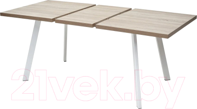 Обеденный стол M-City Brick M 140 / DEDBRICKMOAKTRUFWHT140 (дуб трюфель/белый)