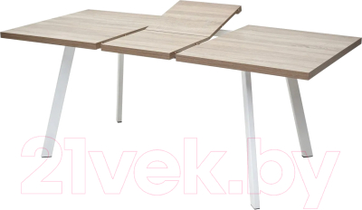 Обеденный стол M-City Brick M 140 / DEDBRICKMOAKTRUFWHT140 (дуб трюфель/белый)
