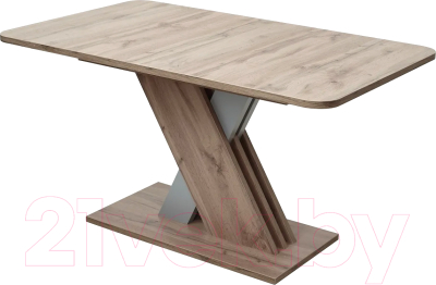 Обеденный стол M-City Exel 140 / DEDEXELOAKTRUFAL140 (дуб трюфель/алюминий) - фото