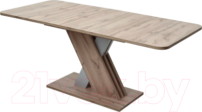 Обеденный стол M-City Exel 140 / DEDEXELOAKTRUFAL140 (дуб трюфель/алюминий)