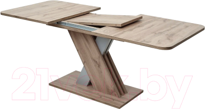 Обеденный стол M-City Exel 140 / DEDEXELOAKTRUFAL140 (дуб трюфель/алюминий)