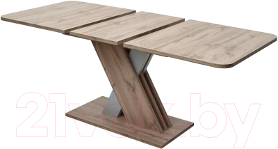 Обеденный стол M-City Exel 140 / DEDEXELOAKTRUFAL140 (дуб трюфель/алюминий)