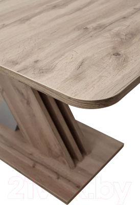 Обеденный стол M-City Exel 140 / DEDEXELOAKTRUFAL140 (дуб трюфель/алюминий)