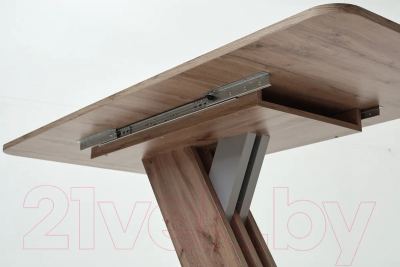 Обеденный стол M-City Exel 140 / DEDEXELOAKTRUFAL140 (дуб трюфель/алюминий)