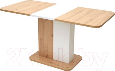 Обеденный стол M-City Next 110 / DEDNEXTART110 (дуб артисан/белый) - фото