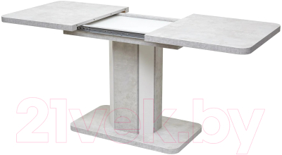 Обеденный стол M-City Stork 120 / DEDSTORKBBET120 (бетон белый/белый)