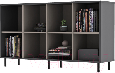 Тумба Crafto Санса 06 150x40x75 (латте/графит) - фото