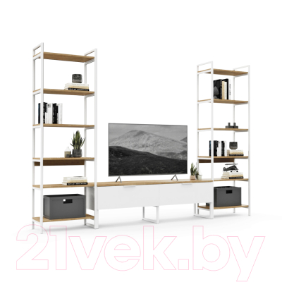 Горка Crafto Лофт Рокки Симпл 01 270x38x190 (белый/дуб)