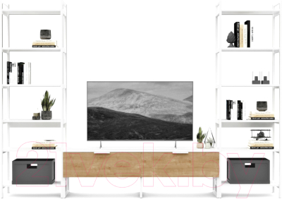 Горка Crafto Лофт Рокки Симпл 02 270x38x190 (дуб/белый) - фото