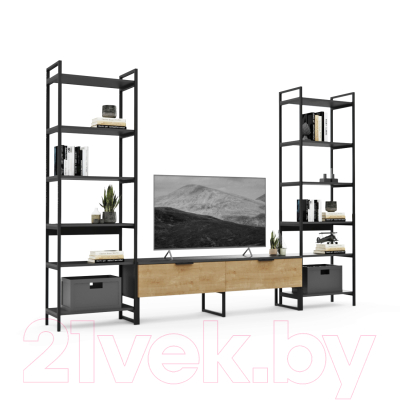 Горка Crafto Лофт Рокки Симпл 06 270x38x190 (графит/дуб)