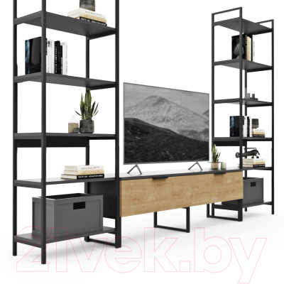 Горка Crafto Лофт Рокки Симпл 06 270x38x190 (графит/дуб)