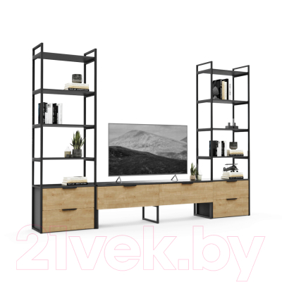 Горка Crafto Лофт Рокки Квентин 10 270x38x190 (дуб/графит)