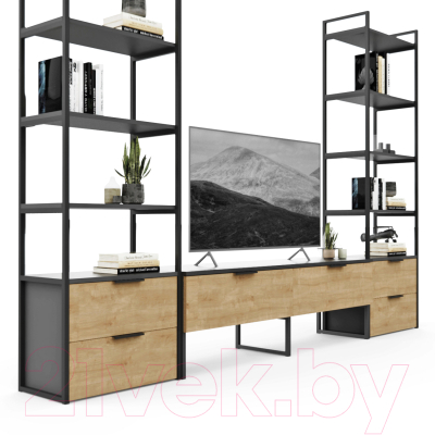 Горка Crafto Лофт Рокки Квентин 10 270x38x190 (дуб/графит)